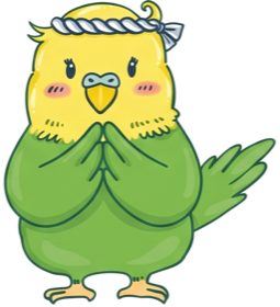 お礼をする福屋のキャラクター